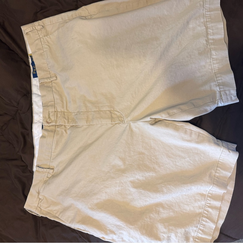 Polo by Ralph Lauren Cream Flat Front Shorts